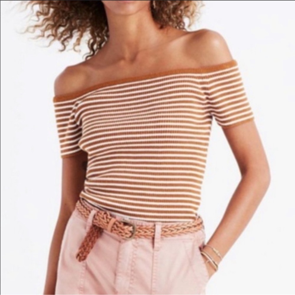 Madewell Off the Shoulder Ribbed Sweater
